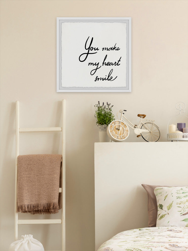 "My Heart Smile" Framed Painting Print, 12x12