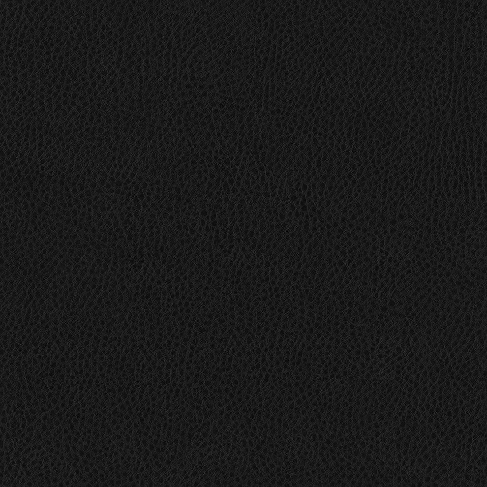 Black Faux Leather Cover Full Boxspring Cover, 10"x76"x80"