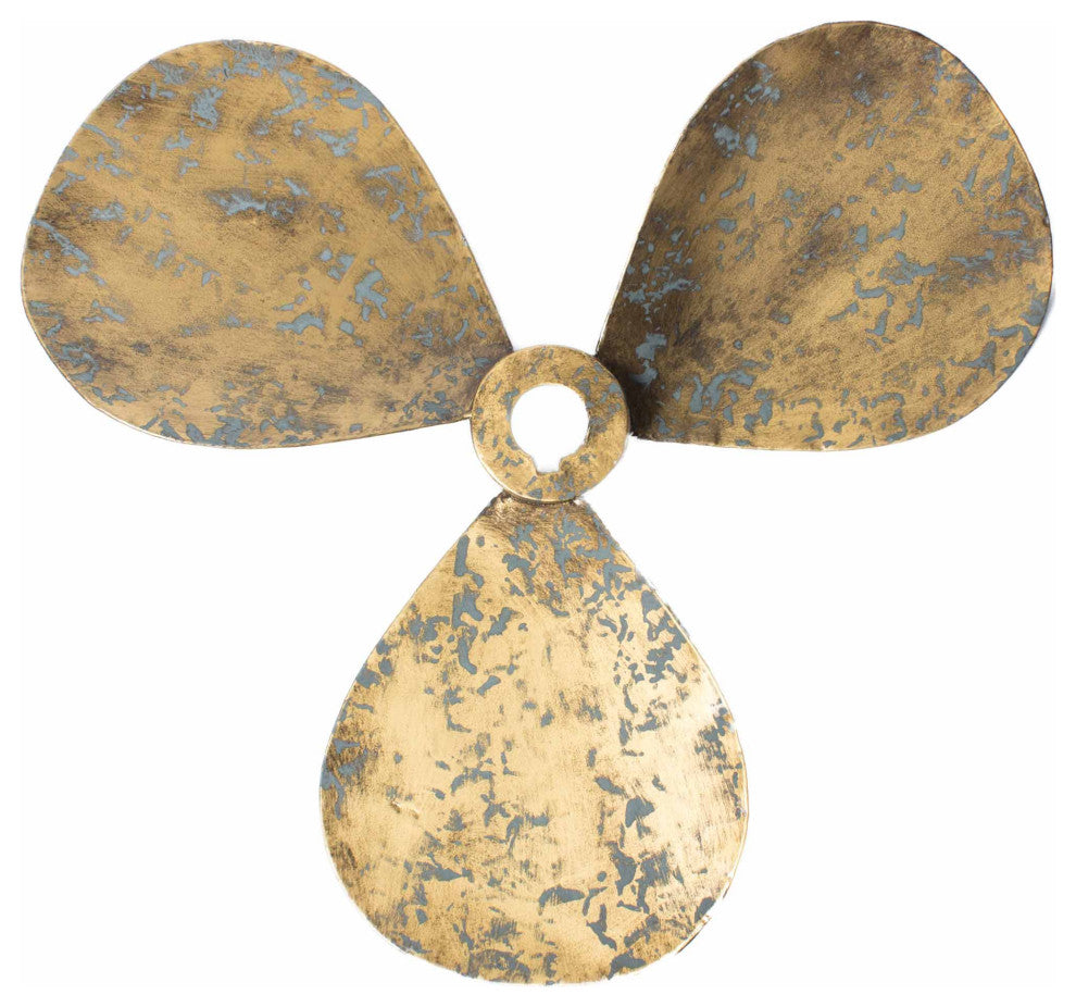 Industrial Propellers Wall Dcor Set of 2 - Gold