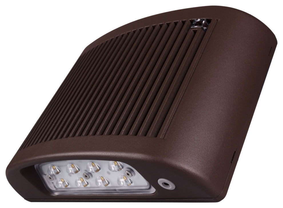 EOF Series Bronze Outdoor LED Full Cutoff Emergency Wall Pack with Photocell, 30