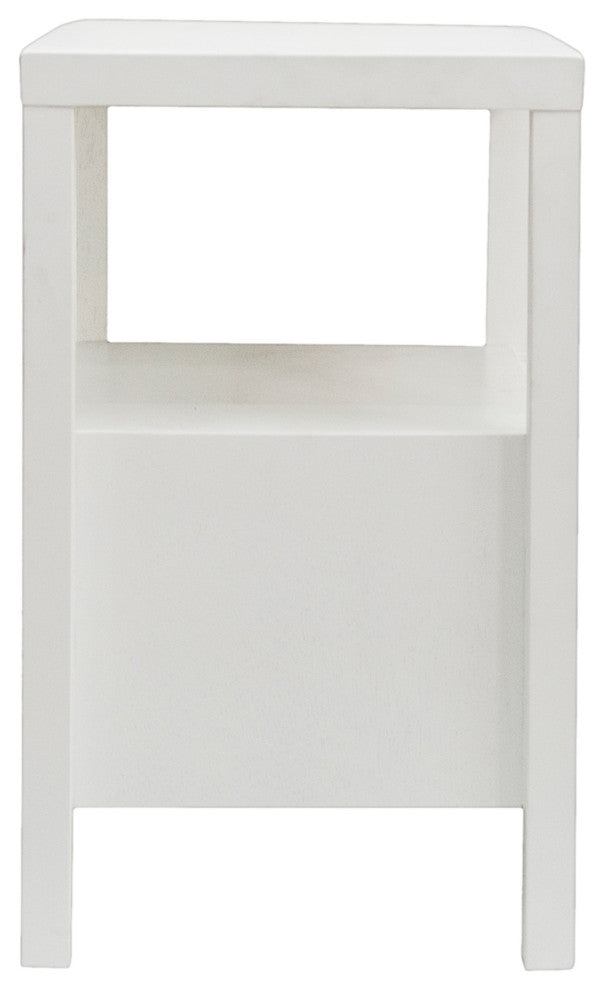East at Main Windwood 22" Wood Nightstand, White