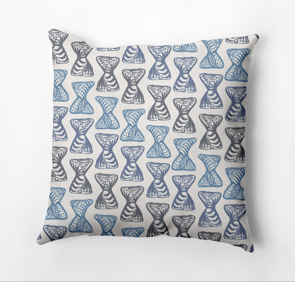 Bongo Beats Outdoor Pillow, Blue, 18"x18"