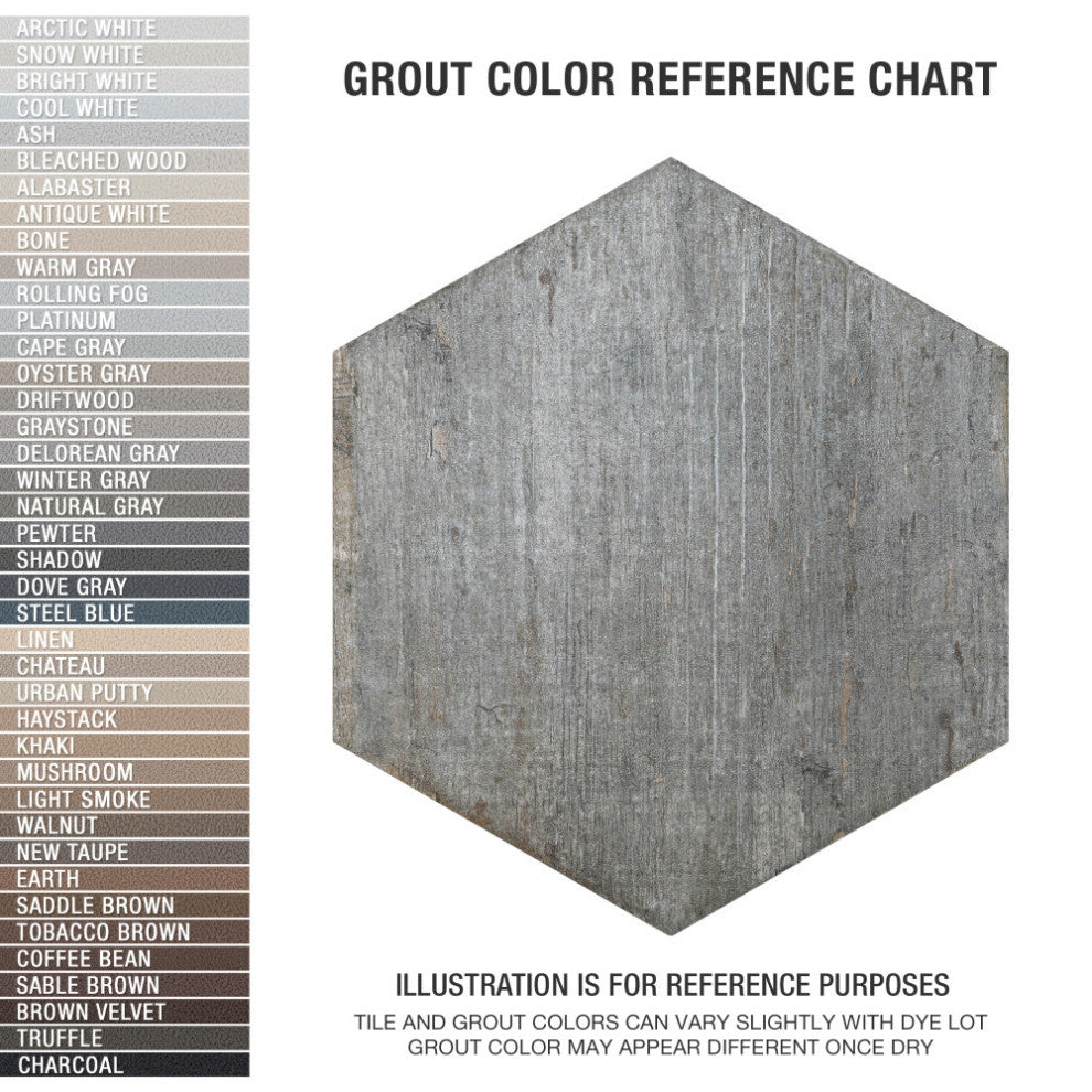 Retro Mini Hex Cendra Porcelain Floor and Wall Tile