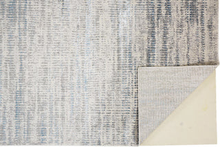 Weave & Wander Aurelian Modern Metallic Distressed Rug, Ivory/Silver, 10'x13'2"