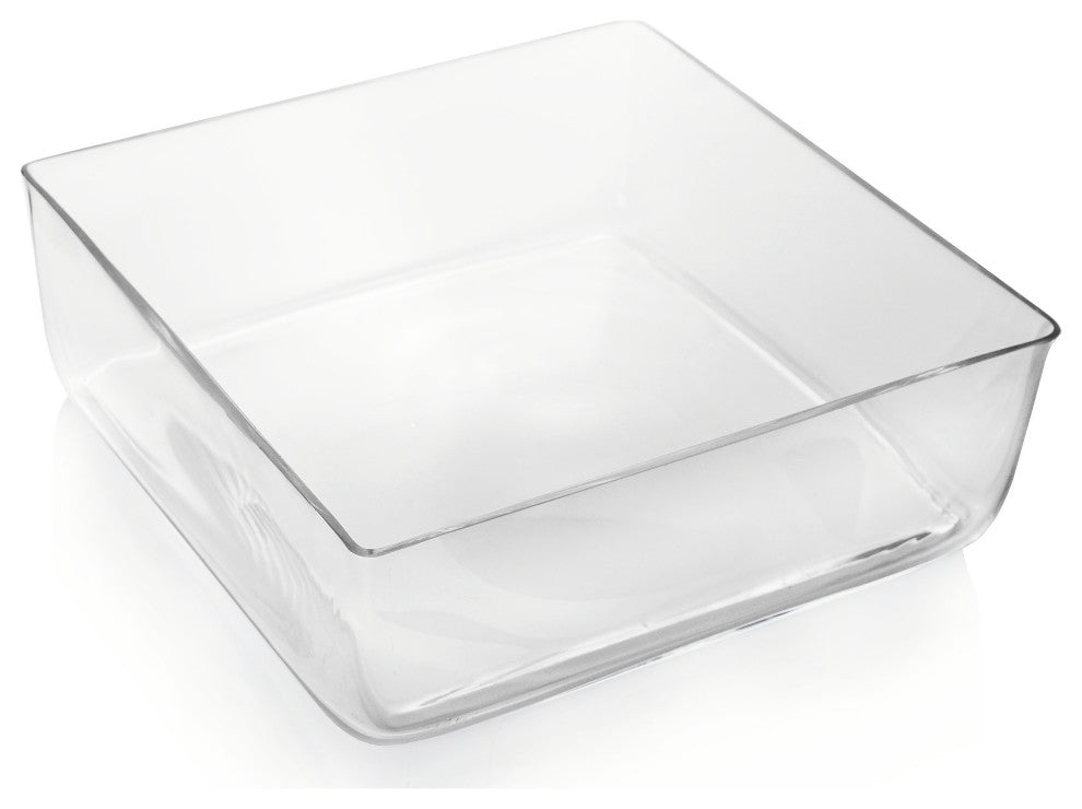 Large Glass Square Vase H:5" Open:14"x14" Square Centerpieces Wedding Vases , Pack of 1
