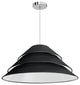 1Light Aranza Pendant, Black Shade, Polished Chrome