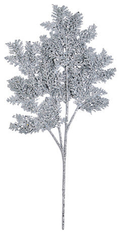 Glitter Juniper Spray, Silver, 20"
