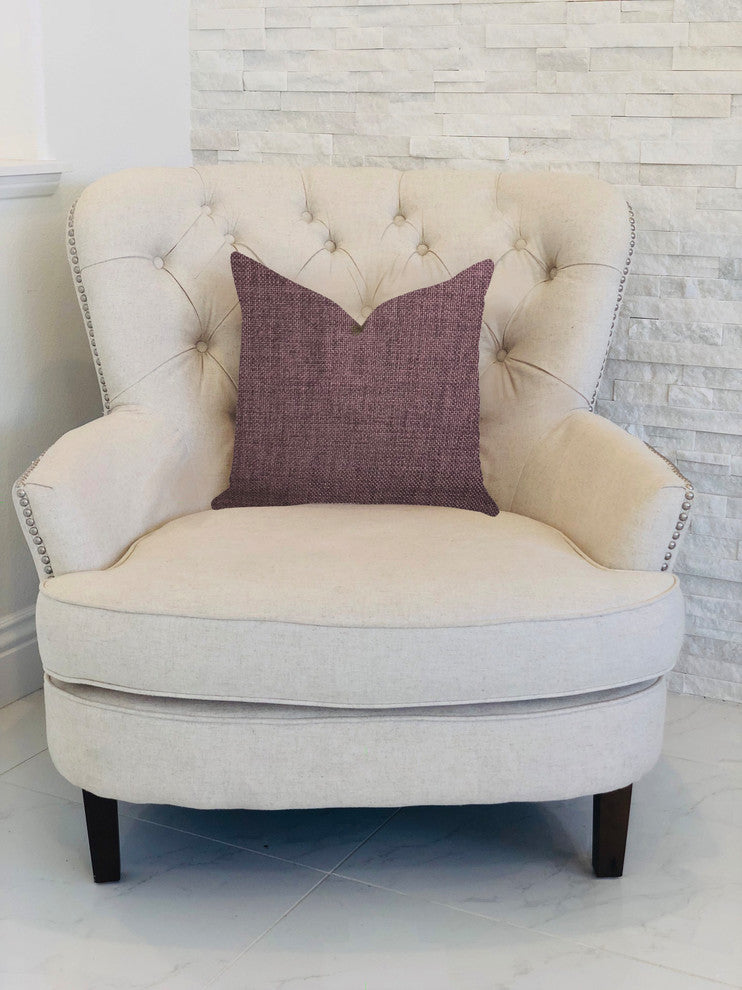 Grape Seed Luxury Throw Pillow in Purple Tones, 20"x26" Standard