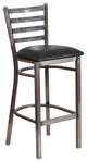 Flash Furniture Hercules 31" Ladder Back Restaurant Bar Stool in Black