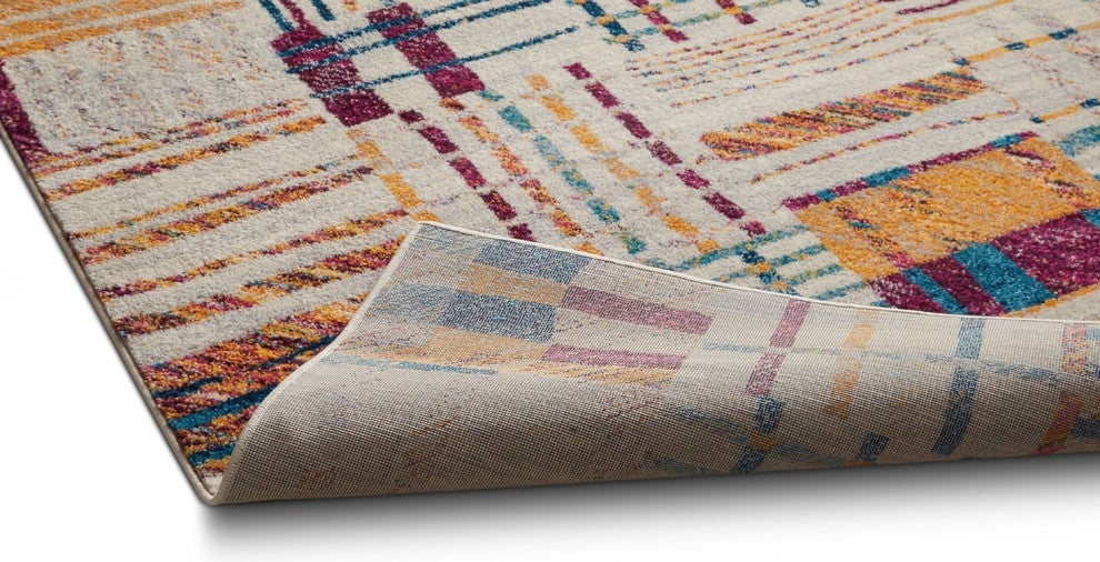 Well Woven Vettore May Modern Geometric Squares And Lines Multi Area Rug