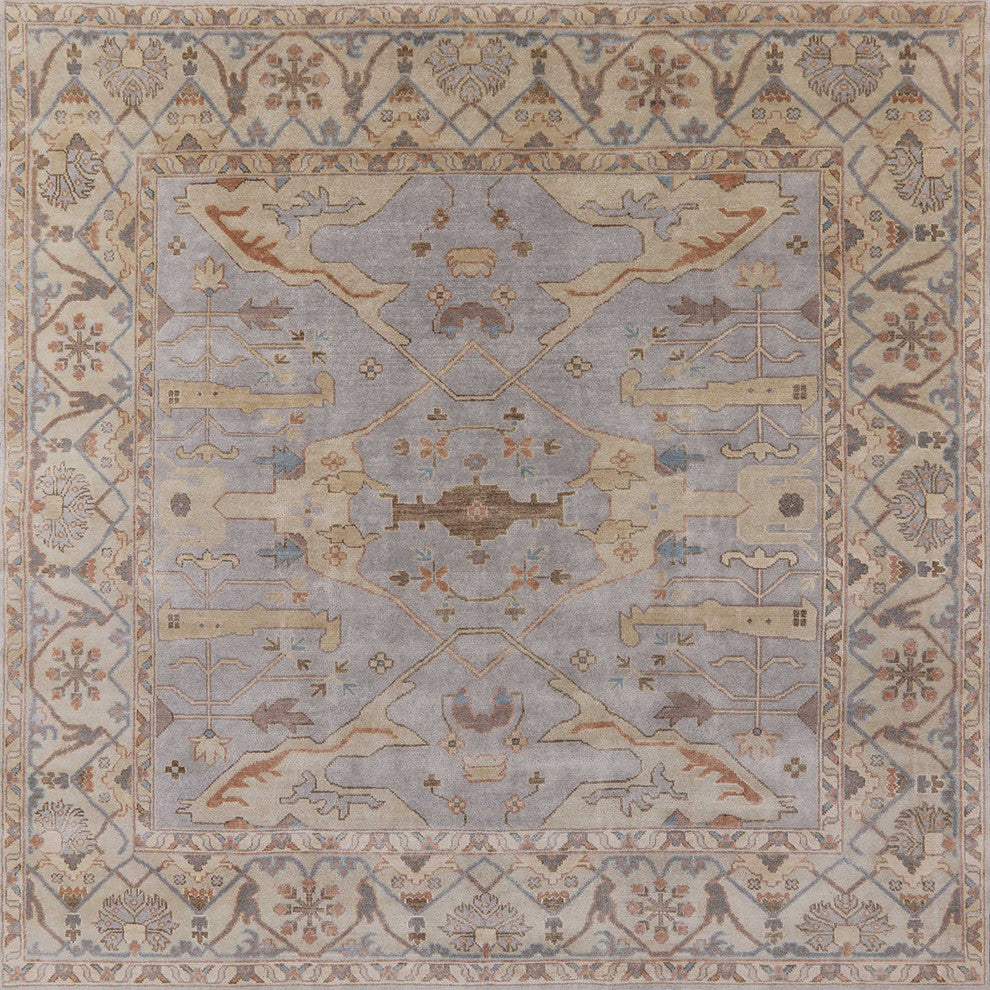 Ahgly Company Indoor Square Mid-Century Modern Area Rugs, 5' Square