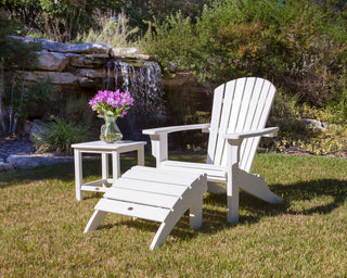 Polywood Seashell Ottoman, Green