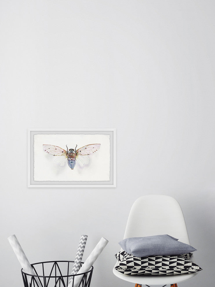 "White Wingspan" Framed Painting Print, 36"x24"