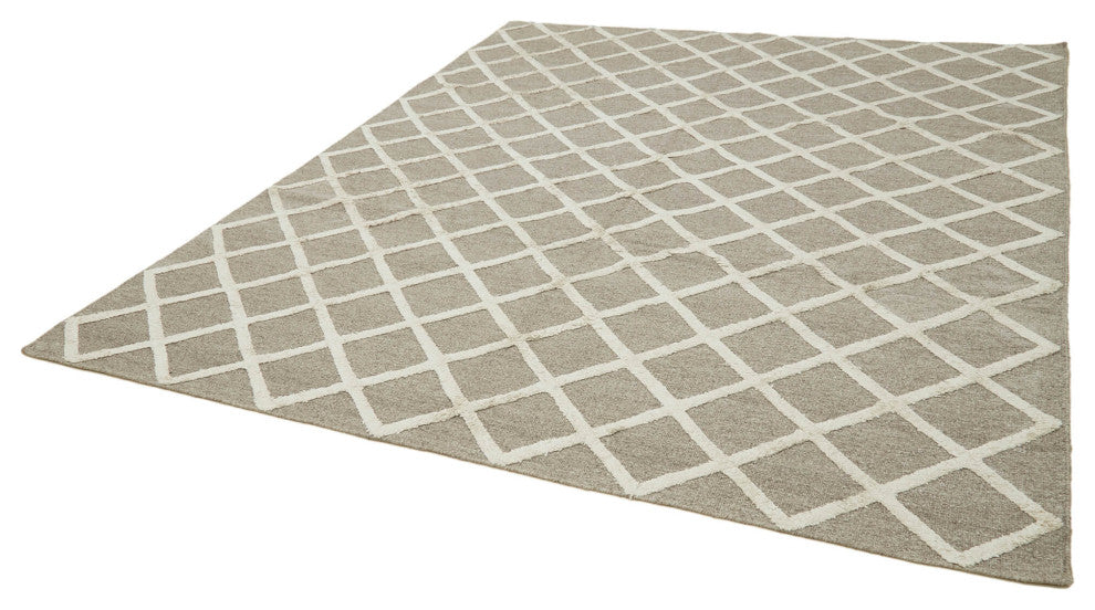 Rug N Carpet - Hand-knotted Modern Design 8' 1'' x 10' 0'' Flatweave Kilim Rug