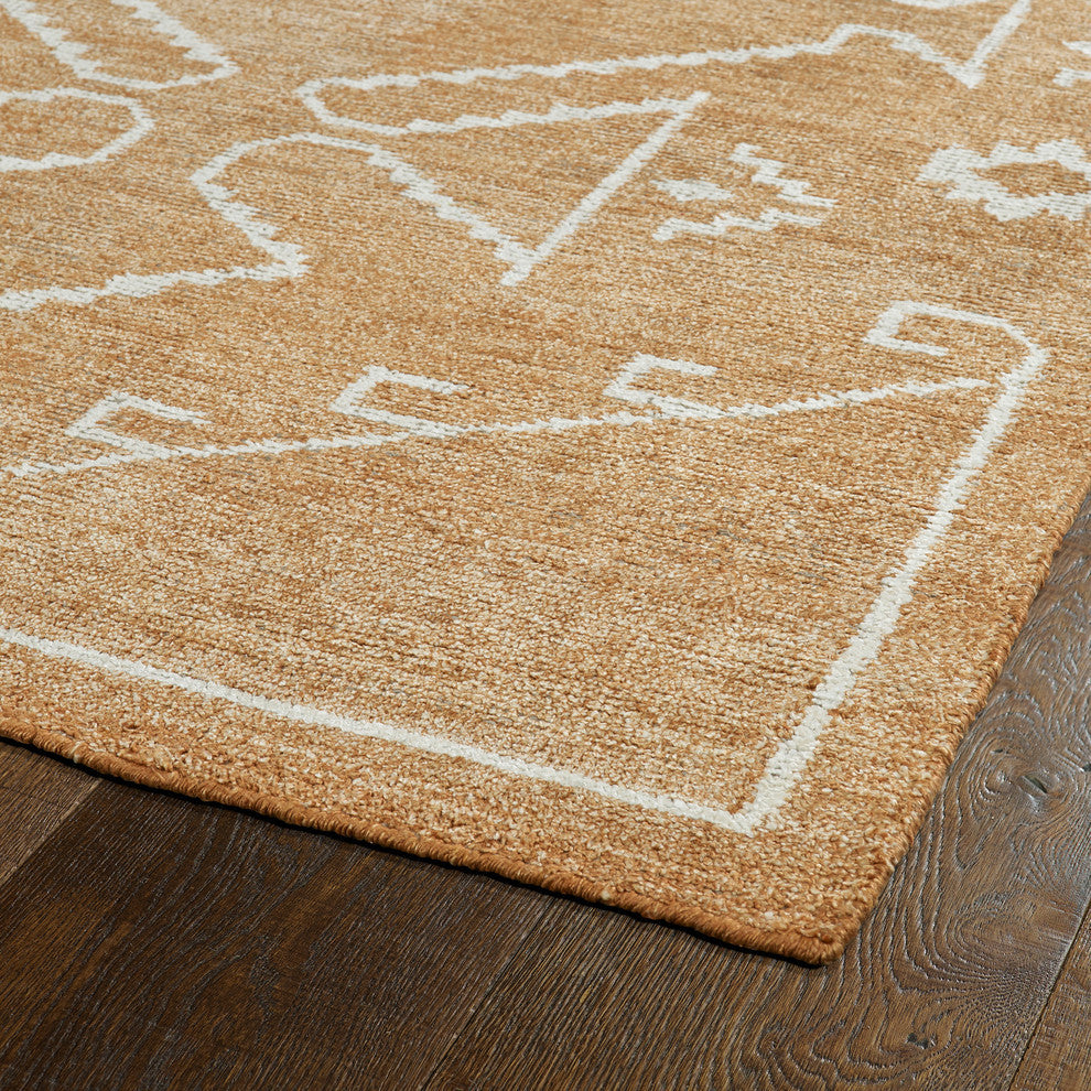 Kaleen Hand Woven Solitaire Copper Bamboo Silk Rug, 9'6"x13'