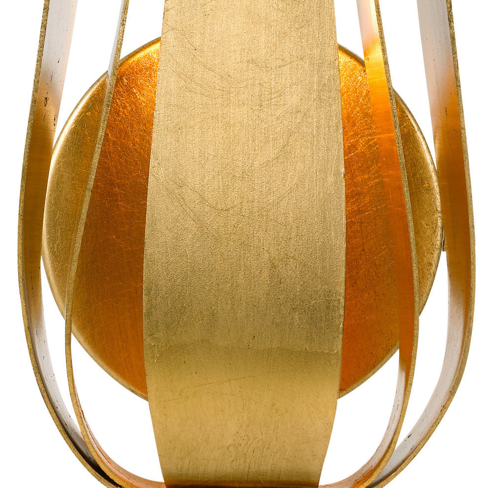 Broche 1 Light Antique Gold Wall Mount