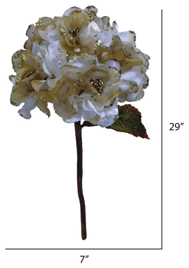 Vickerman O146711 29" Cream Velvet Hydrangea Artificial Christmas Pick