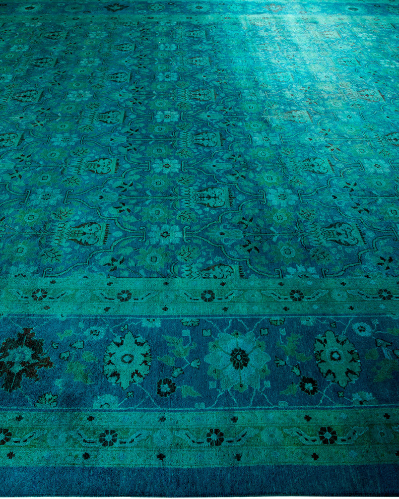 Vibrance, One-of-a-Kind Handmade Area Rug Blue, 17'2"x12'3"
