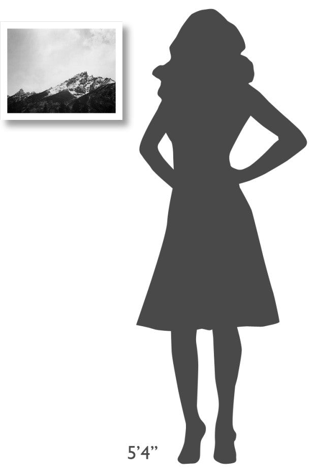 "Snow covered peak in Grand Teton National Park, 1941" Paper Art, 18"x14"