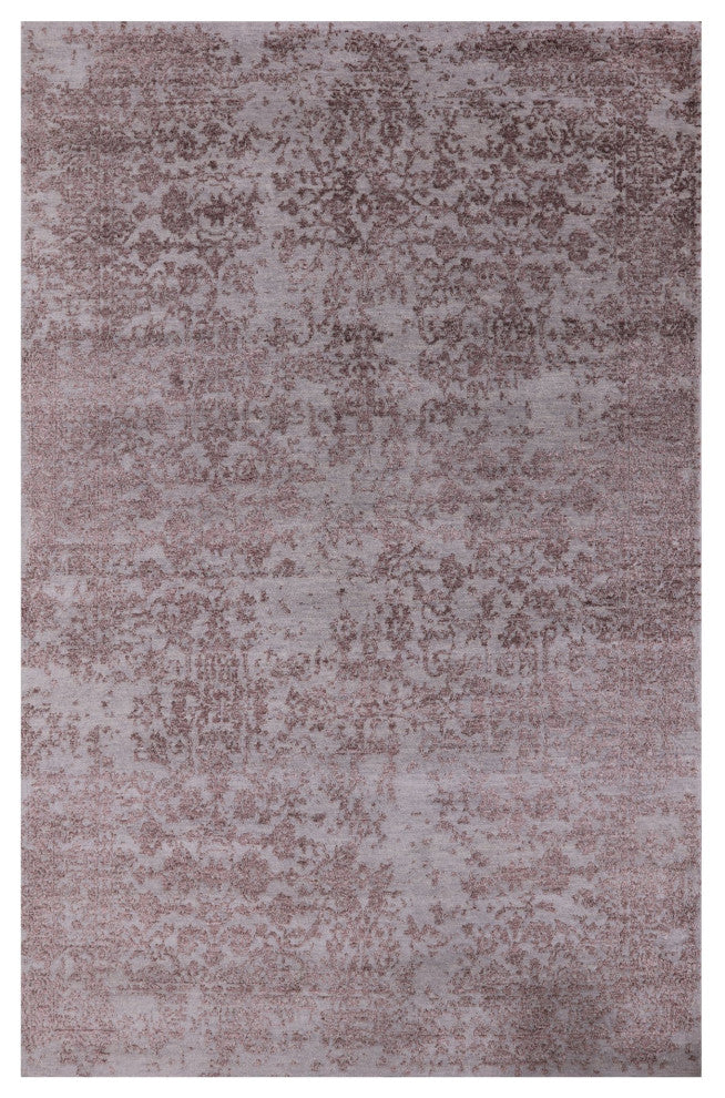 Hand Knotted Persian Wool and Silk Rug 6' 0" X 9' 2" Q7111