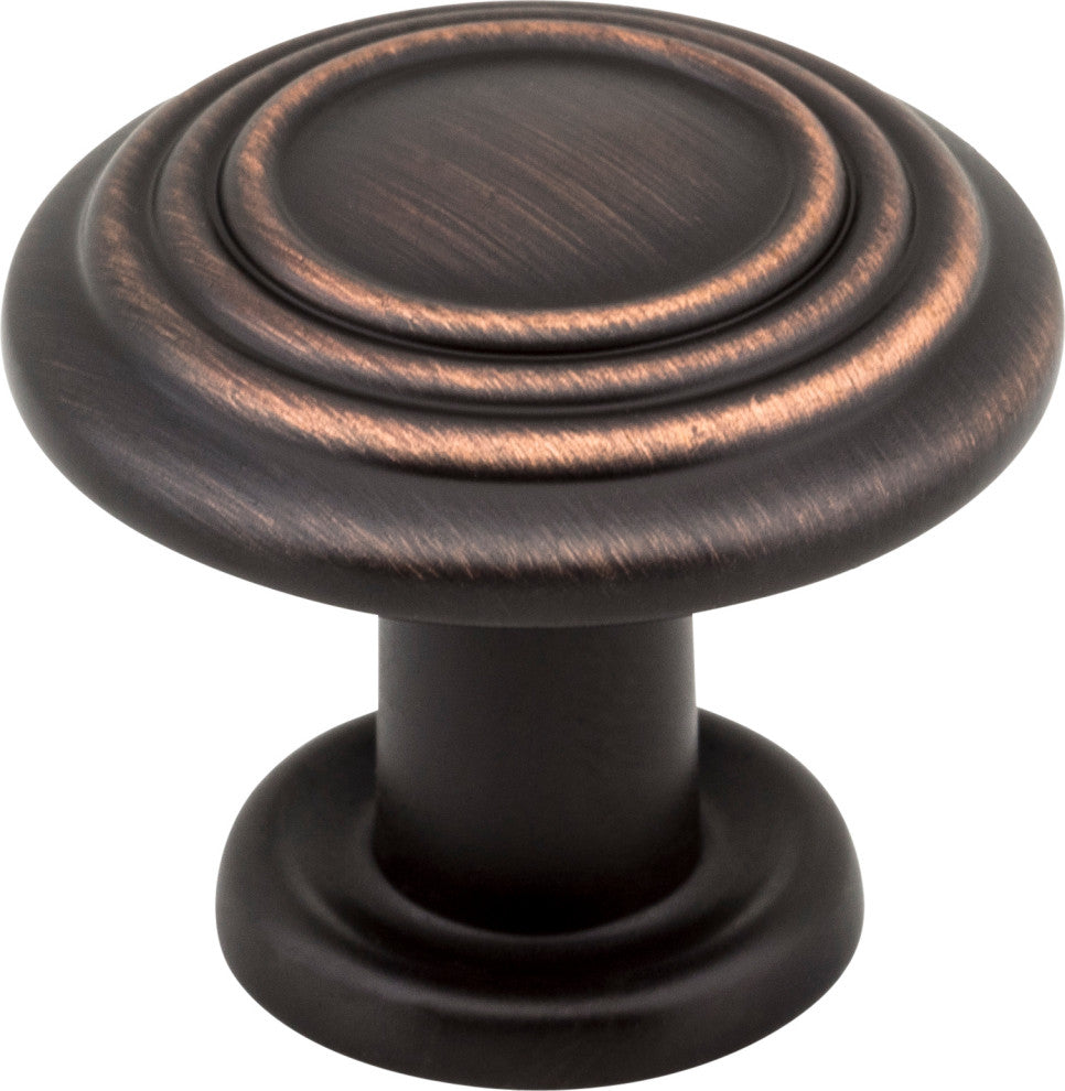 Elements 110 Vienna 1-1/4 Inch Mushroom Cabinet Knob - Brushed Oil Rubbed