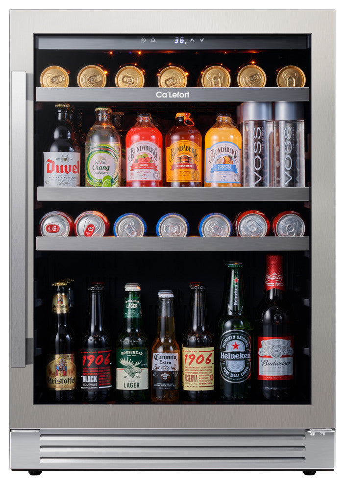 Ca''Lefort 180 Can 24" Beverage Refrigerator Built-In Soda Drink Cooler Low Noise