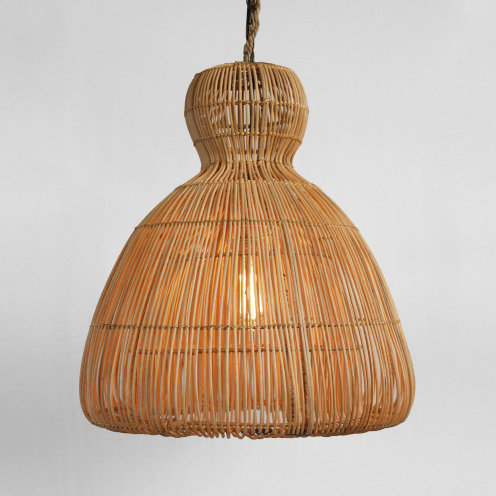Rattan Mushroom Lantern Small