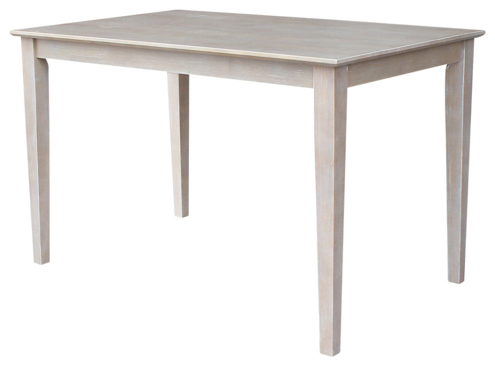 Solid Wood Top Table, Washed Gray Taupe, 30" High