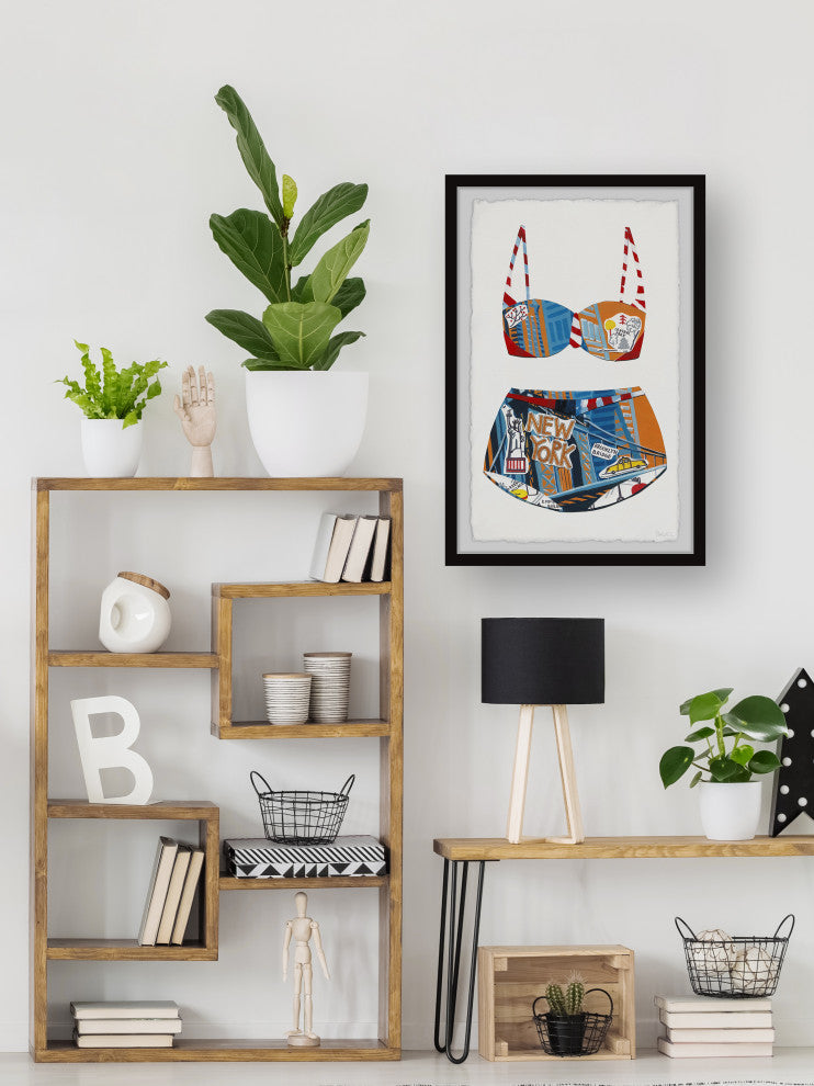 "Liberty Bikini" Framed Painting Print, 8x12