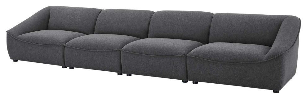 Sofa, Fabric, Dark Gray, Modern, Living Lounge Room Hotel Lobby Hospitality