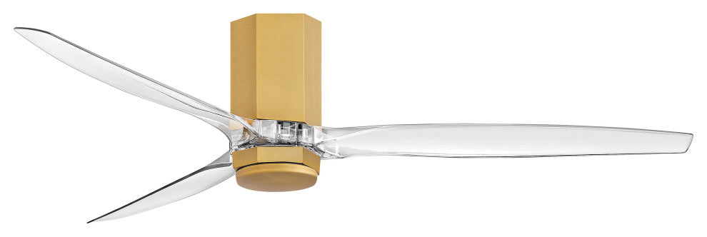 Hinkley Facet 60" Led Smart Fan, Heritage Brass