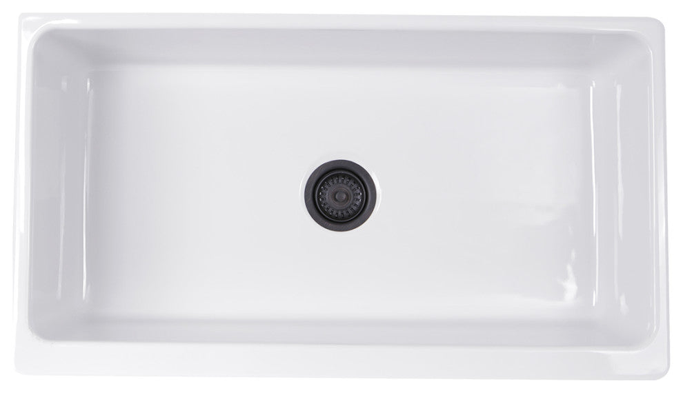 Nantucket Sinks 36" Reversible Decorative Apron Farmhouse Fireclay Sink
