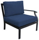kathy ireland Madison Ave. 7 Piece Aluminum Patio Furniture Set 07e, Midnight