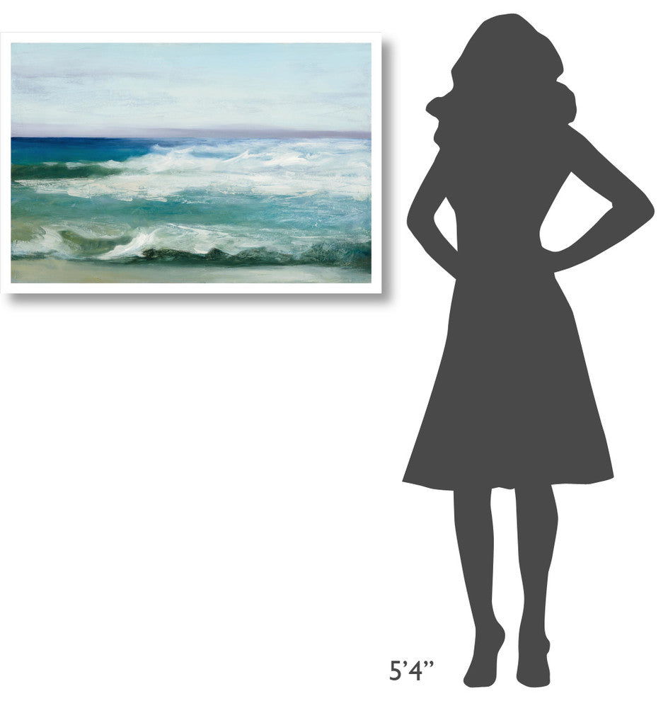 "Azure Ocean" Digital Paper Print by Julia Purinton, 38"x26"