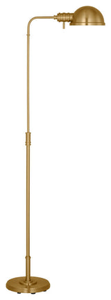 Belmont Casual 1-Light Indoor Large Task Floor Lamp, Burnished Brass Gold