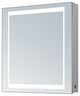Electric LED Mirror Vanity Cabinet Single Door, LED Tubes, 24 X 26