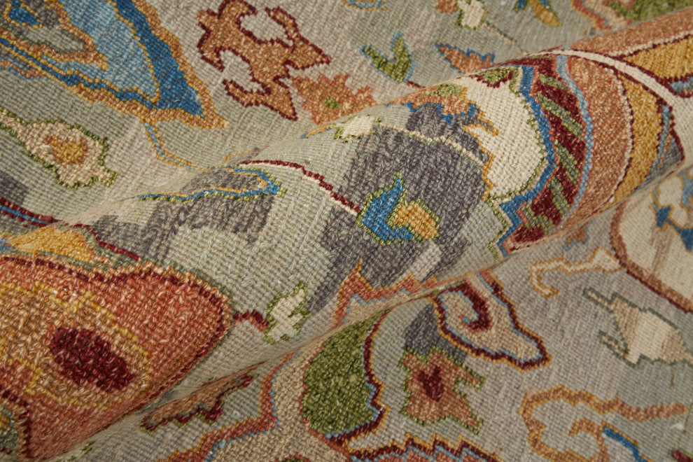 Pierson Transitional Ikat, Taupe/Tan/Orange, 2'x3' Accent Rug