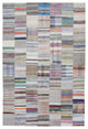Rug N Carpet - Handmade Oriental 6' 7'' x 9' 11'' Tribal Patchwork Kilim Rug