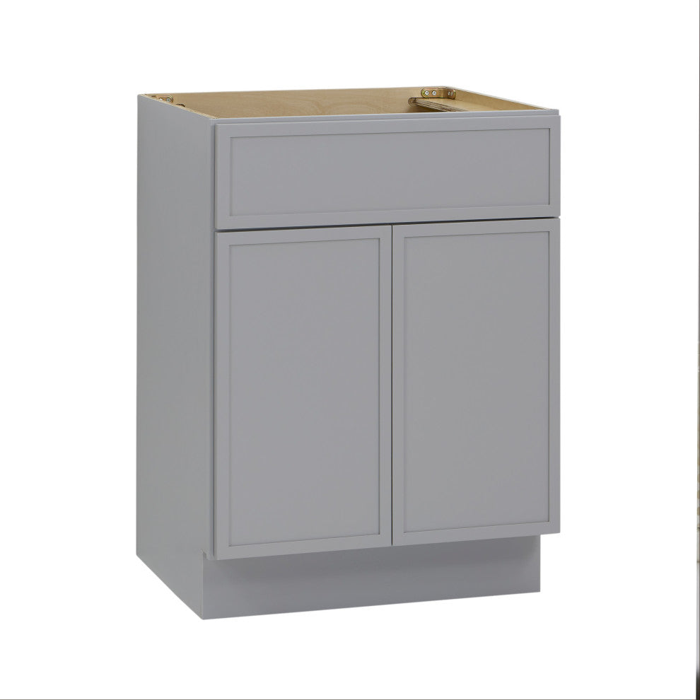 Vanity Art Birch Plywood Single Base Storage Cabinet, Gray, 24"