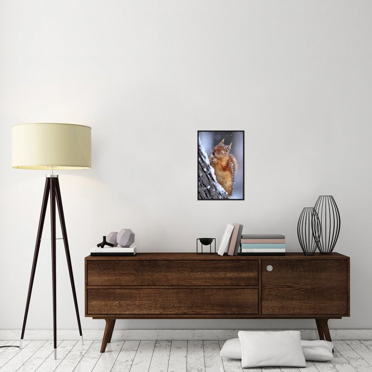 "Winter" Framed Canvas Giclee by Ervin Kobakci, 15x23"