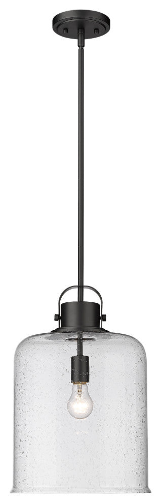 Zlite 340P12-MB 1-Light Pendant, Clear Seeded