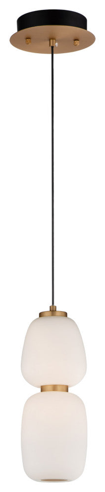 ET2 E25066-92 Soji 5"W LED Mini Pendant - Black / Gold