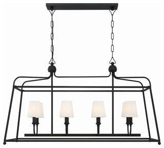 Libby Langdon for Crystorama Sylvan 8-Light Black Forged Chandelier