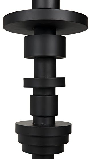 Wilton Floor Lamp with Shade, Black Metal