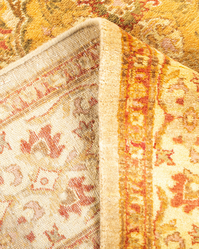 Mogul, One-of-a-Kind Hand-Knotted Area Rug Yellow, 3'2"x5'5"