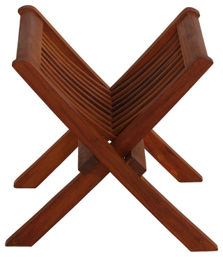 Bare Decor Avie Teak Outdoor Magazine/Towel Rack