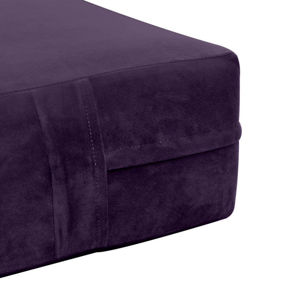 Knife Edge 8" Twin Size 75x39x8 Velvet Indoor Daybed Mattress |COVER ONLY|-AD339