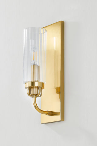 Halifax 13.75" High Aged Brass Wall Sconce