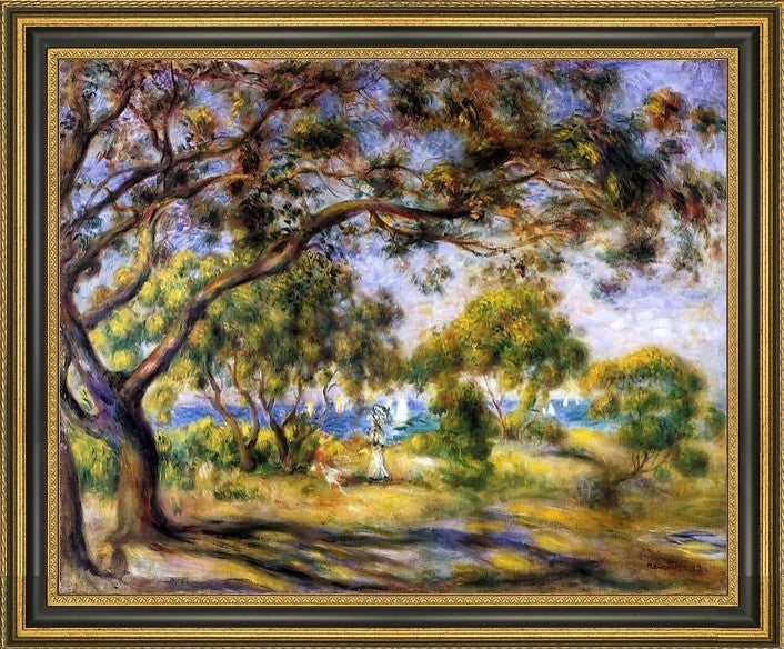 Pierre Auguste Renoir NoirmoutiersFramed Premium Canvas Print, 16"x20"