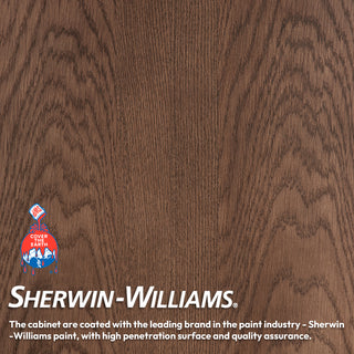 Oza Bath Vanity with Quartz Stone Top, Aged Dark Brown Oak, 72", Double Vanity, No Mirror